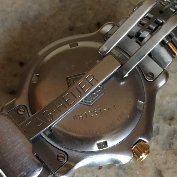 Authentic Tag Heuer WH1251-K1 Stainless Steel 18K Gold Two Tone Unisex Watch - Picture 9 of 12